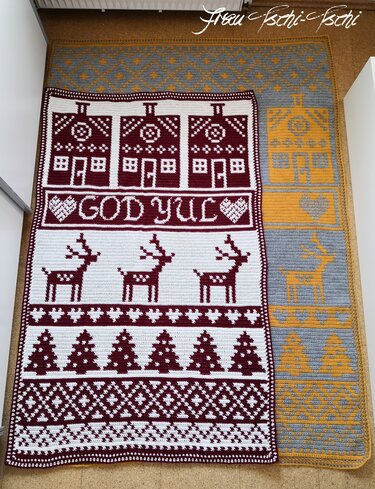 Anleitung häkeln - Weihnachtsdecke