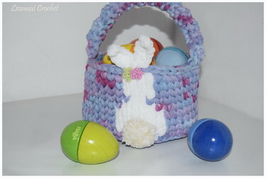 - FUNNY - BUNNY - Osterkörbchen mit Häschen und Henkel häkeln, Ostern, Deko