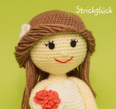 Häkelanleitung Brautpaar Hochzeit Braut Bräutigam Rüschenkleid amigurumi