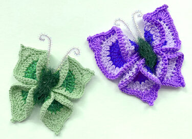 ✽☆ Schmettering BABSI ☆✽ im 3-D-Look & aus Wolleresten - Häkeln