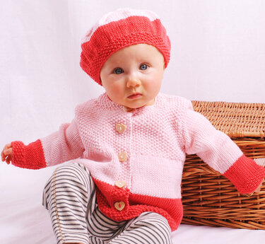 Strickanleitung Babymantel Rapunzel in den Größen 62 bis 92, Anfänger