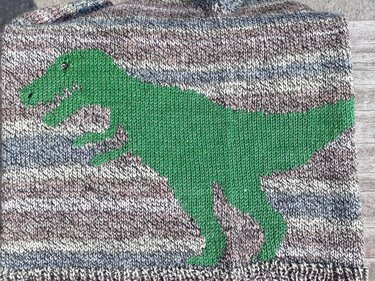 Knitting pattern kids jumper "dino"