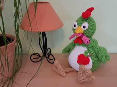 Häkelanleitung Apfelhuhn Gusti