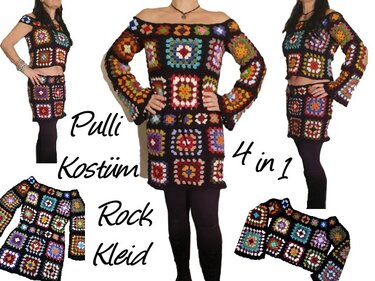 CROCHET PATTERN - 4 in 1 Granny Square