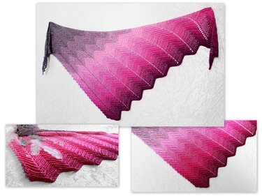 Pfeilgrad! Häkelanleitung Dreieckstuch in 2 Varianten