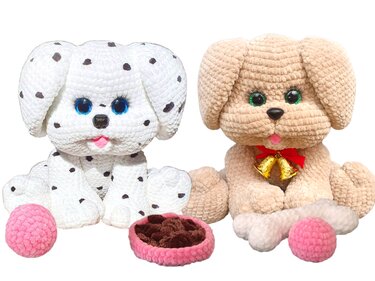 Dalmatian puppy Peggy Dots and her friends - Crochet
