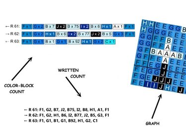 OWL SILHOUETTE blue - pattern for sc crochet blanket