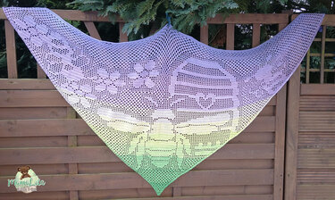 MOTIVTUCH „Biene° - Häkelanleitung