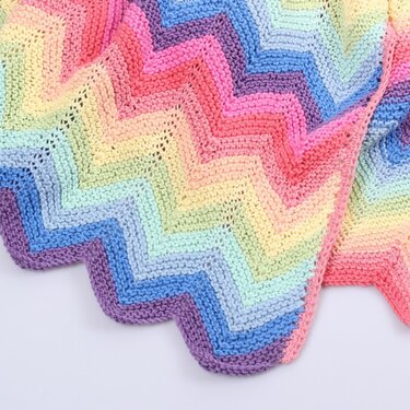 Super Regenbogentuch - Pastel - Stricken