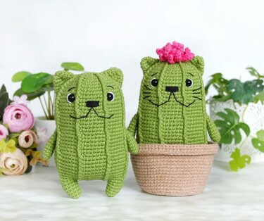 Catcus = Cat + Cactus Amigurumi Crochet Pattern