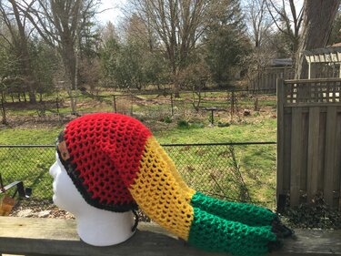 Crochet Dreadlocks Rasta Tam Hat, 3 sizes