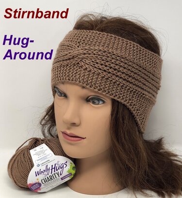 Stirnband Hug-Around - mit CHARITY von Woolly Hugs - Stricken