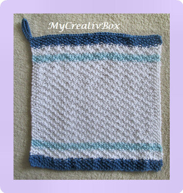 Waschlappen / Spültuch / Topflappen "Möwe", gestrickt - Stricken