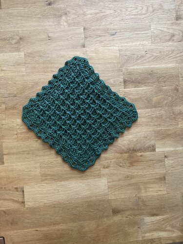 Anleitung Topflappen im Waffelmuster mit praktischer Borte - Häkeln