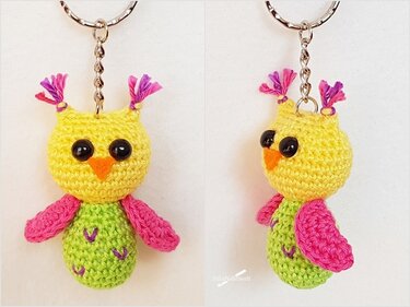 Häkelanleitung - Schlüsselanhänger Glückseule