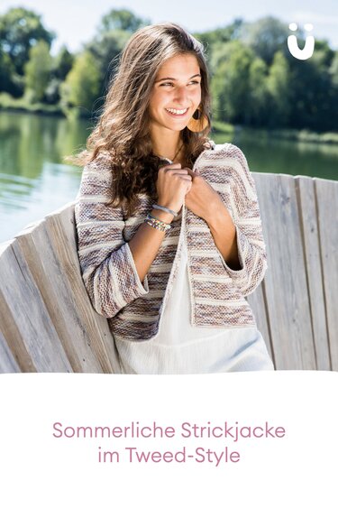 Anleitung Jacke mit Streifen - Stricken