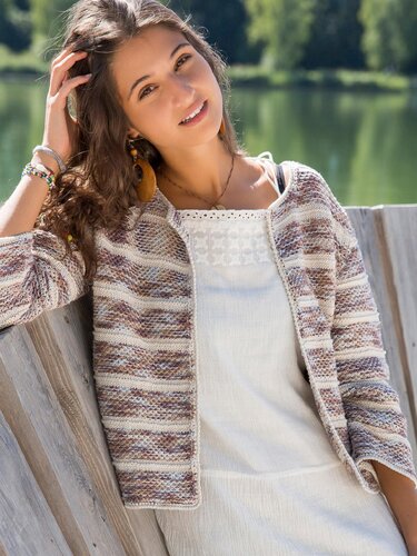 Anleitung Jacke mit Streifen - Stricken