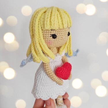 Crochet angel doll pattern, amigurumi doll tutorial