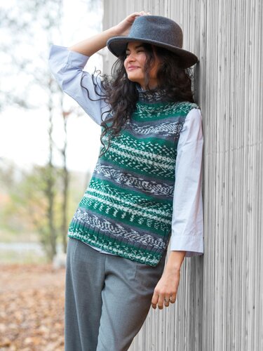 Anleitung Pullunder für Damen im Norweger-Look - Stricken