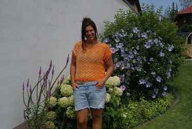 Oversizeshirt GOOD MOOD (Gr. S/M, L/XL) - Häkeln