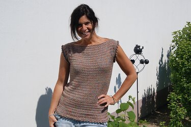 Häkelshirt SUMMER BREEZE (S/M, L/XL - leicht an alle Größen anzupassen) - Häkeln