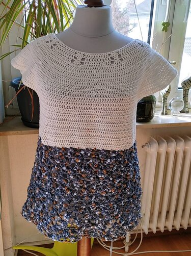 Tunika, Shirt, RVO, alle Größen, häkeln, "Frühlingsduft"