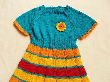 Raglankleidchen oder Tunika - wächst mit ab Größe 92 - Strickanleitung