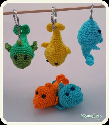 Schlüsselanhänger Fisch - Häkelanleitung