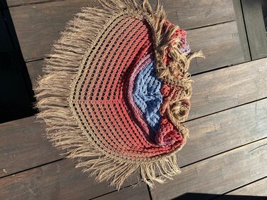 Häkelanleitung flaches Dreieckstuch Beachy