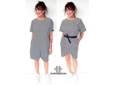 Eni Overall oversize Damen Anzug für Sommer und Winter in 9 Größen Jumpsuit - Nähen