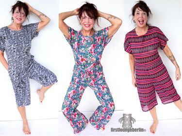 Eni Overall oversize Damen Anzug für Sommer und Winter in 9 Größen Jumpsuit - Nähen