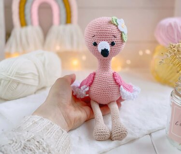 Crochet pattern Amigurumi flamingo PDF