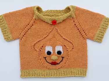 Knitting pattern kids jumper "spring gnome" top down