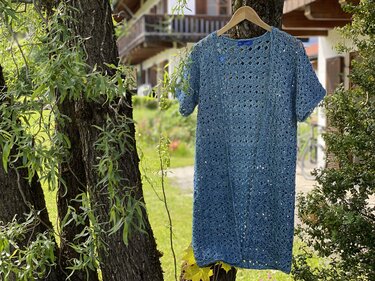 Long-Cardigan / Vest "Sea Blue" (8 sizes) for all seasons - Crochet