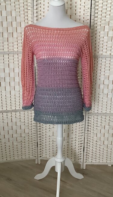 1-Bobbel-Sommerregen-Häkelpulli "Summer Breeze" - Häkeln