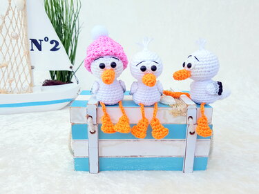 Häkelanleitung - Kleine Möwen