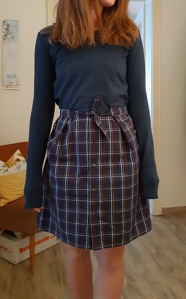 Nähanleitung für ein Kleid aus einem Männerhemd