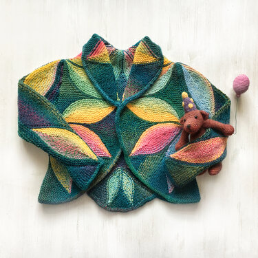 Girls Leaf Jacket - Knitting