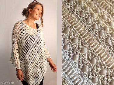 Poncho "Symphonia" im Mustermix - H&auml;kelanleitung