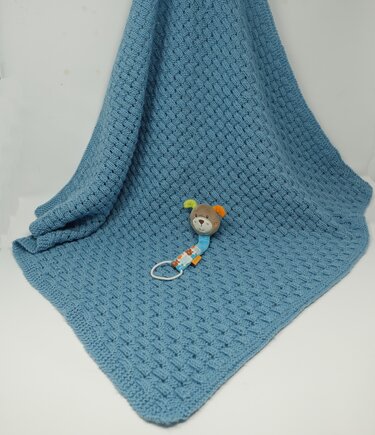 Babydecke Flechtmuster - Stricken