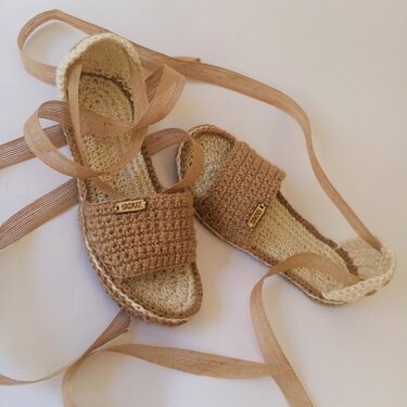 Jute Sandalen. Häkelanleitung