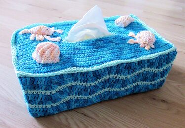 Häkelanleitung: Kosmetiktücherbox maritim