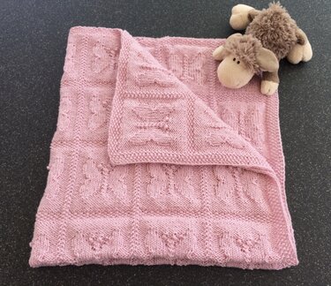 Strickanleitung für Babydecke "Butterfly"