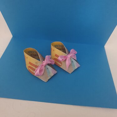 Origami Geldschein Babyschuhe (*) - Basteln