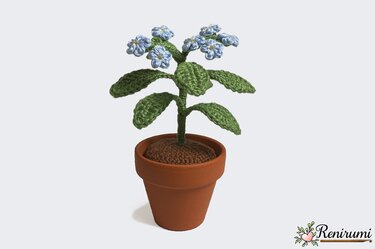 Crochet pattern forget-me-not