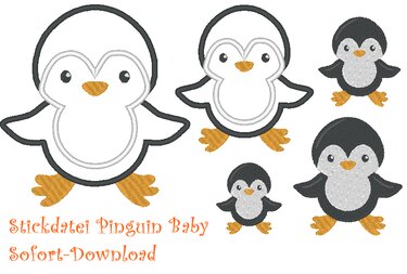 Stickdatei Pinguin Baby - Sticken