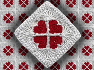 4 HERZEN GRANNY oder KLEEBLATT GRANNY - Häkeln