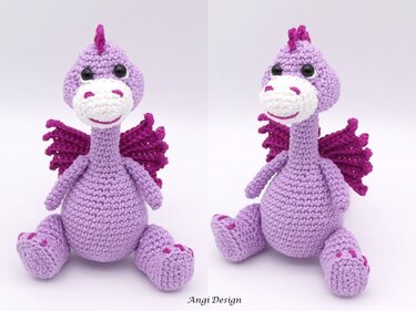 Häkelanleitung Lila Dino