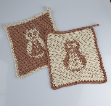 Pattern Owl Potholder - Crochet