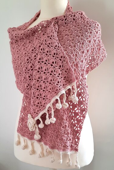 Schal-Stola häkeln - Romantische Schal-Stola - Häkelanleitung PDF